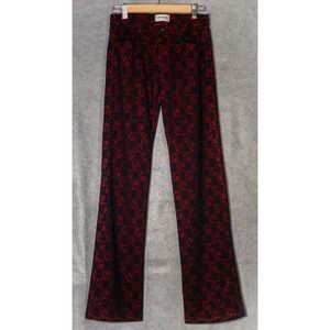 Sharagano Paris Black and Red Lace Pants Romantic Whimsigoth Sz M
